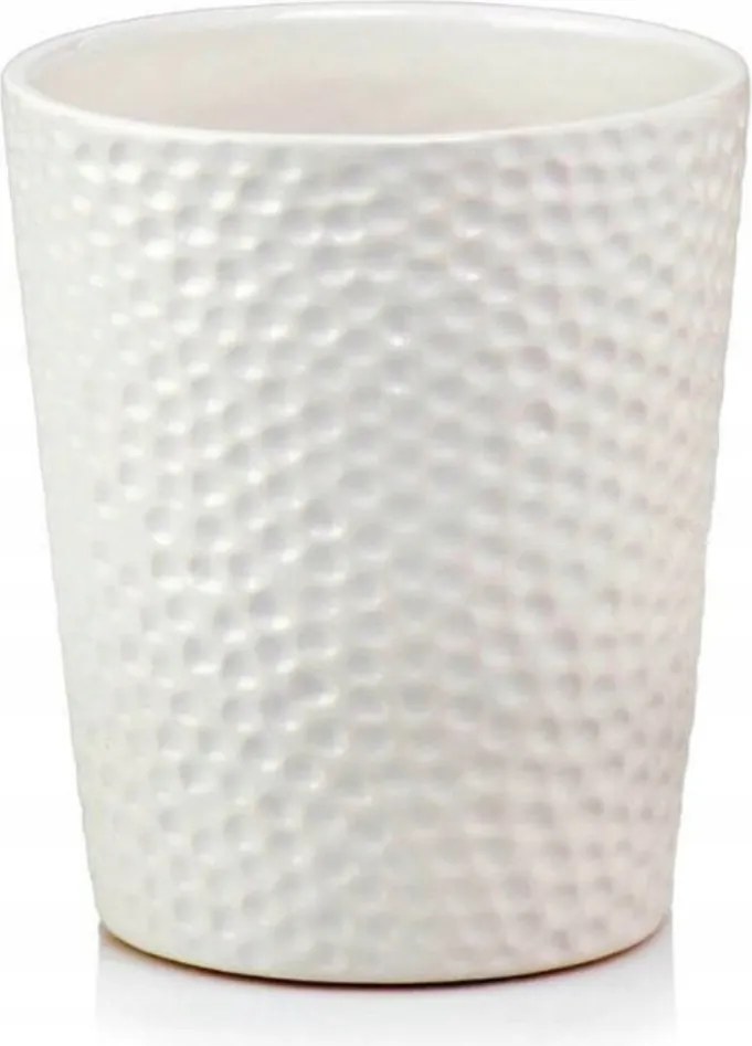 Virágtartó 11 x 11 cm kerámia fehér Polnix 05.315.11