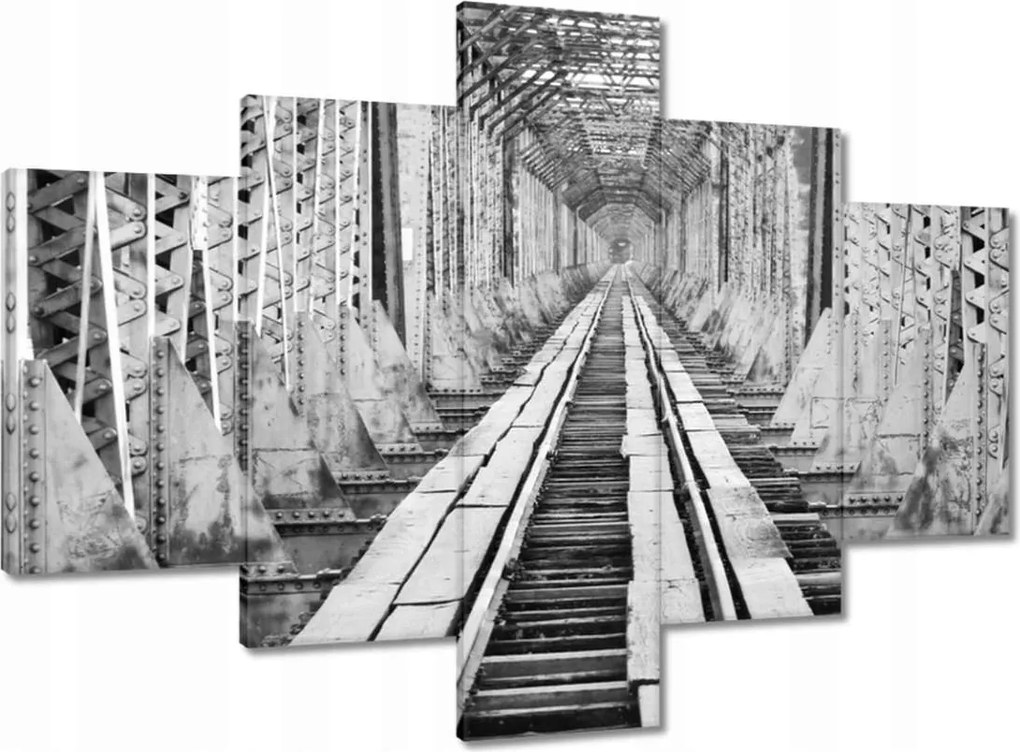 Vászonkép 100x70 Vasúti híd Vasút