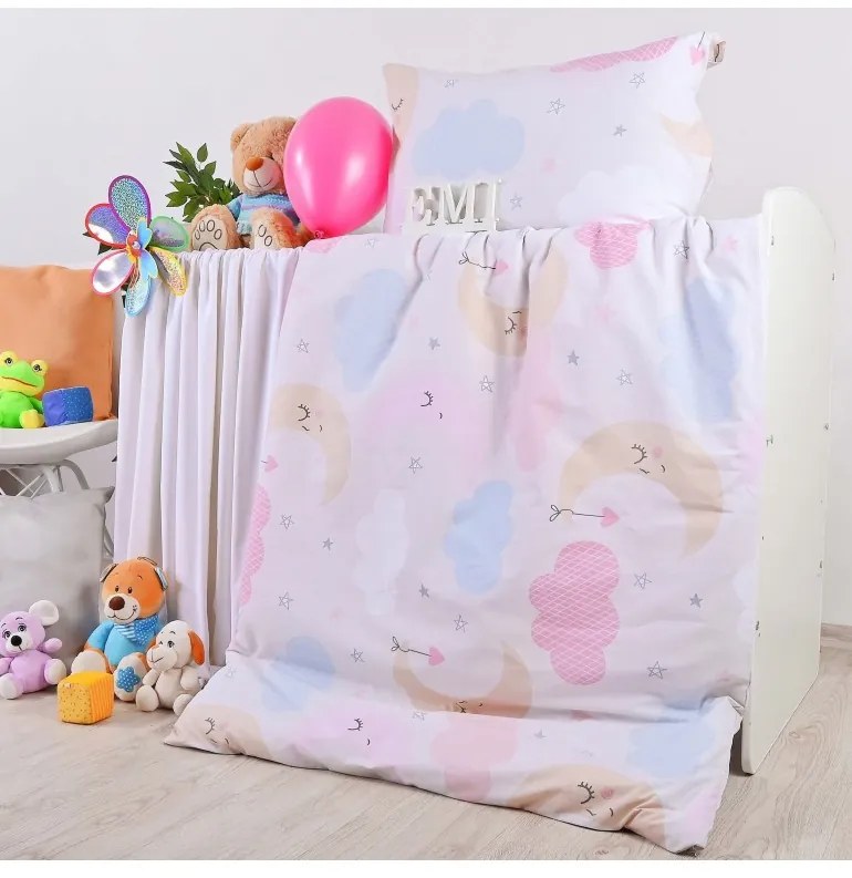 EMI Heaven rózsaszínű pamut gyermek ágyneműhuzat, Párna 70x90