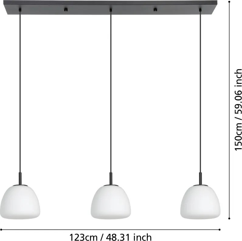 EGLO 390202 BALMES Többágú Függesztett Lámpa E27 IP20