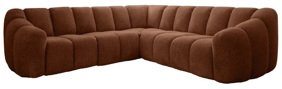 Terrakotta színű sarokkanapé Shell – Miuform