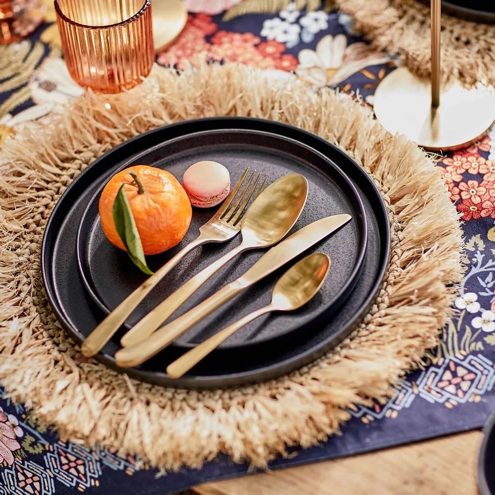 KINGS evőeszköz szett, matt arany