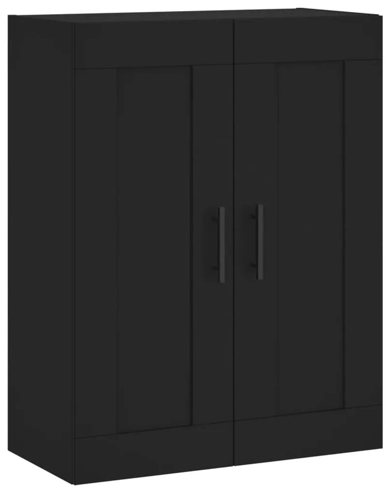 fekete szerelt fa fali szekrény 69,5 x 34 x 90 cm