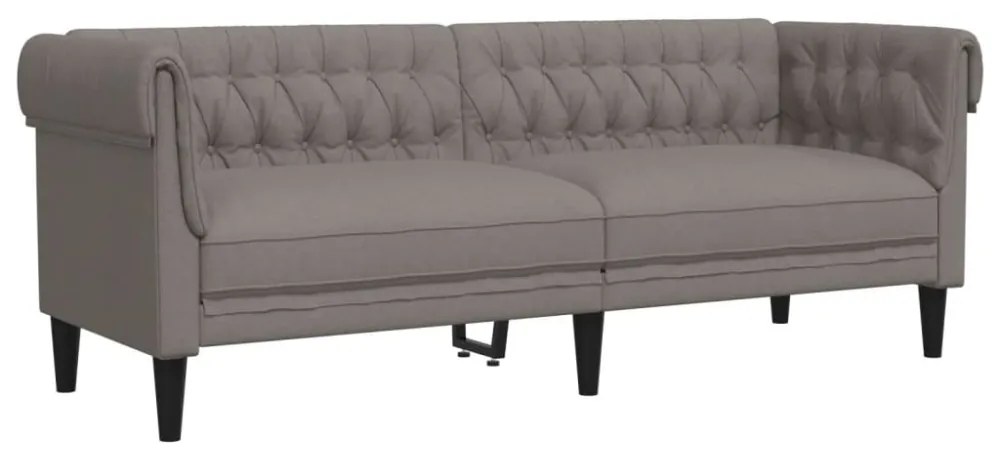 tópszínű 3 személyes szövet Chesterfield kanapé