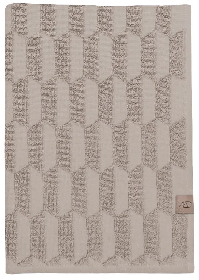 Bézs pamut fürdőlepedő 70x133 cm Geo – Mette Ditmer Denmark