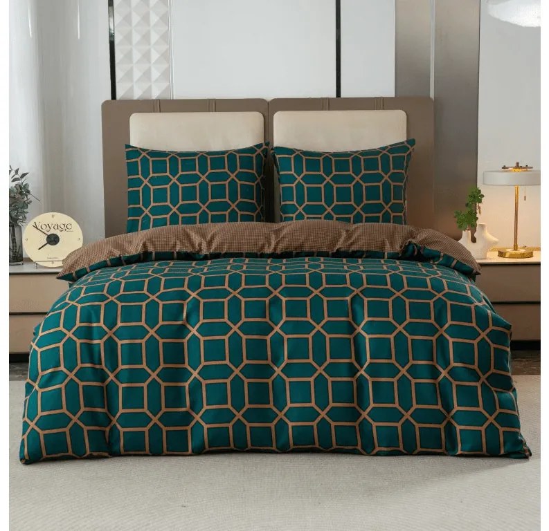 Flanel mikroszálas ágyneműhuzat KERNAL zöld Ágyneműhuzat mérete: 2 db 70 x 90 cm | 200 x 220 cm