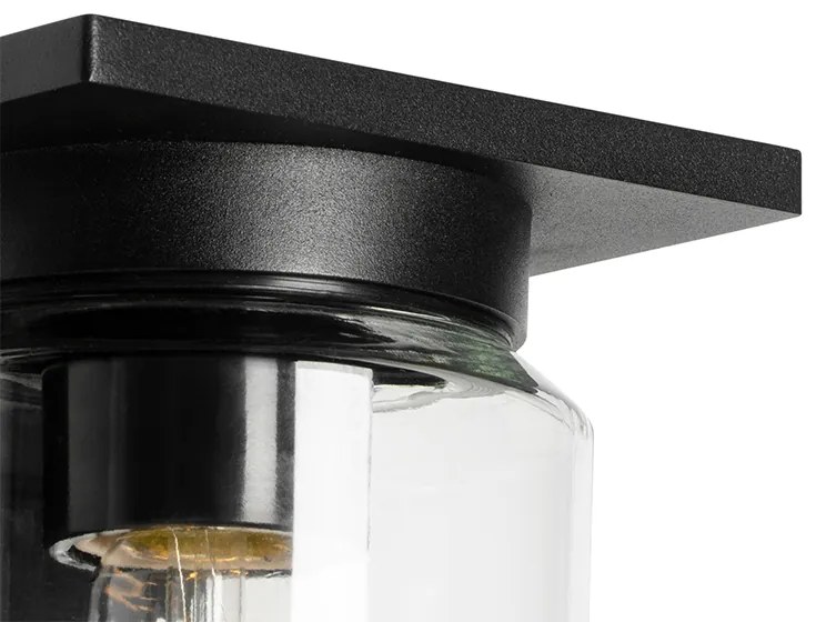 Modern fali lámpa fekete IP54 - Marshall