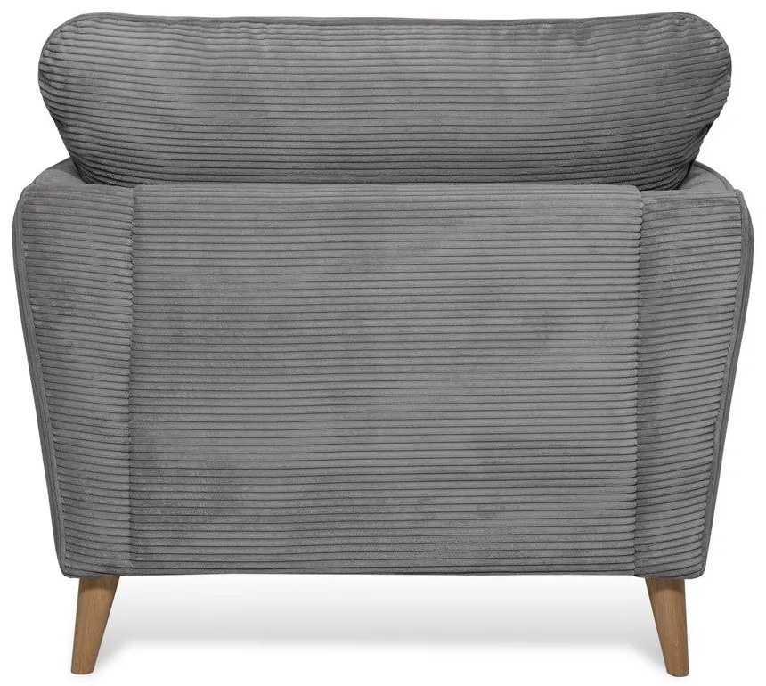 Sötétszürke kordbársony fotel Paris – Scandic