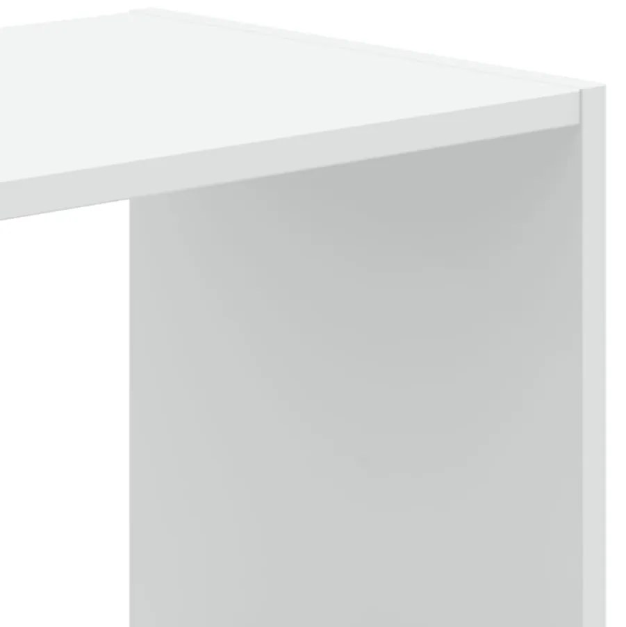 fehér szerelt fa könyvespolc 102 x 32 x 108 cm