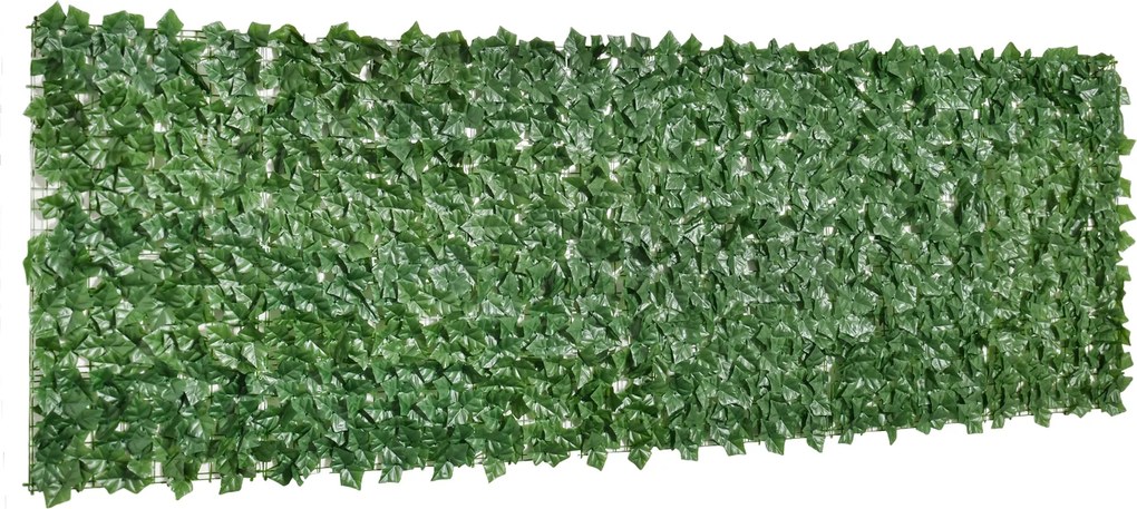 Outsunny Műanyag Sövény Magánélet Védőpanel, UV Védelem, Zöld Erkély Magánélet Védőpanel, Kerítési Magánélet Védőpanel Levelekkel, Sövénykerítés, Fal
