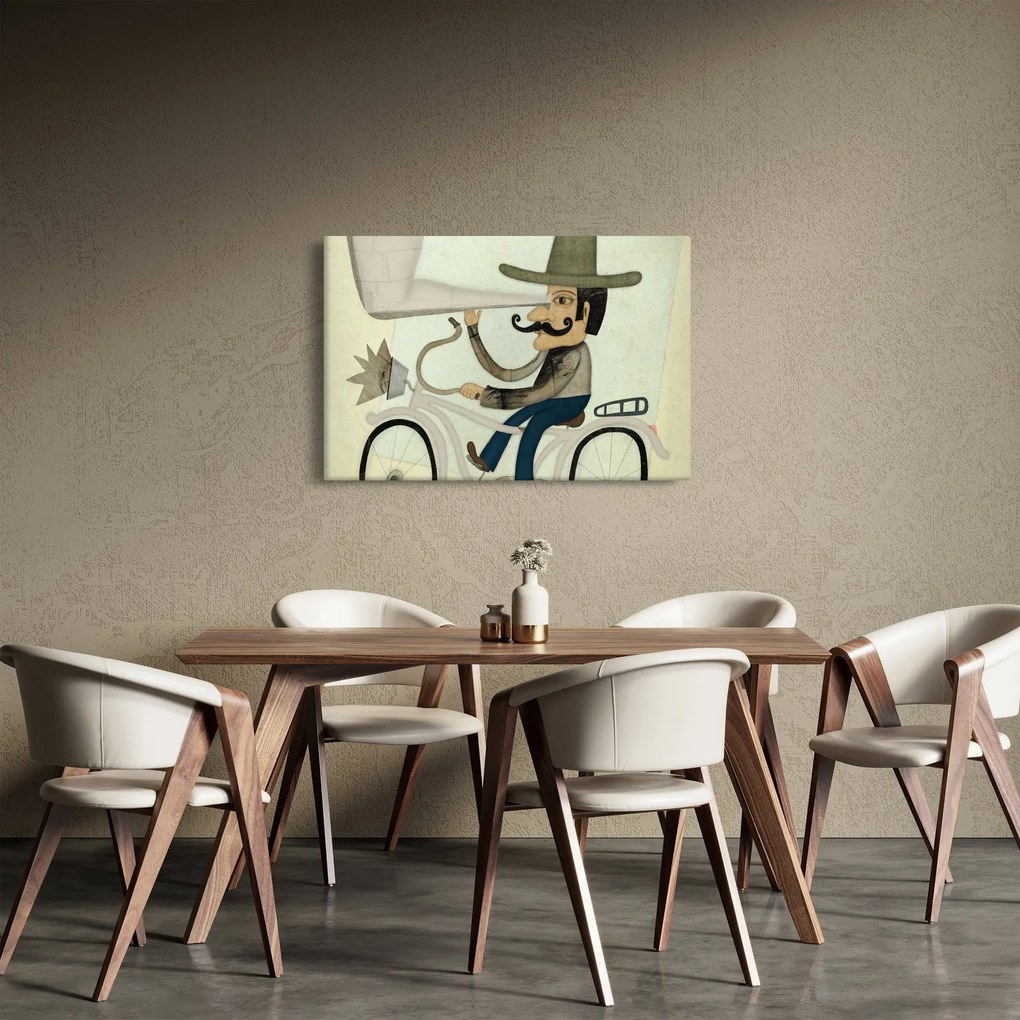 Csillagász kerékpáron (90x60 cm)
