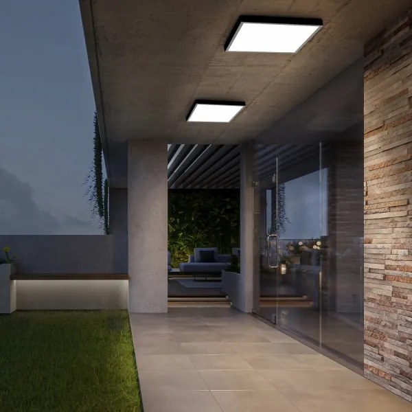 Brilagi-LED Dimmerelhető fürdőszobai lámpa FRAME SMART LED/50W/230V IP44 fekete + Távvezérlő