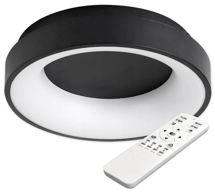 LED Dimmelhető mennyezeti lámpa NOVA LED/54W/230V 3000-6500K fekete + távirányító