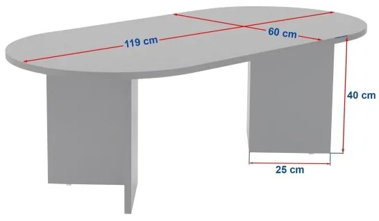 Dohányzóasztal NEL dió