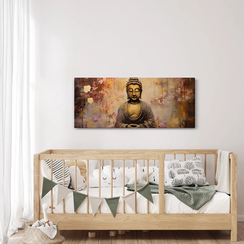 Kép - Buddha, festészet (120x50 cm)