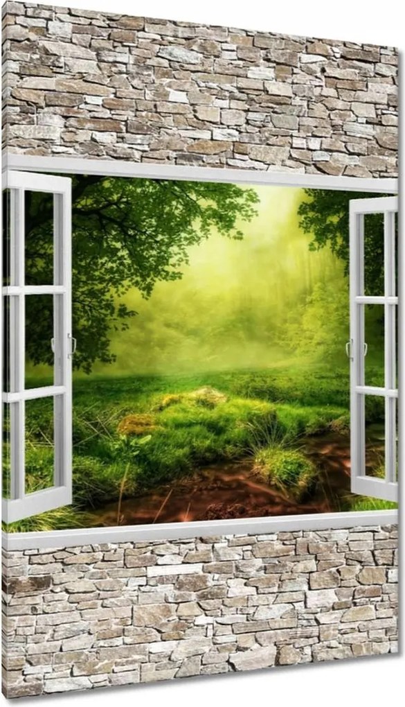 Festmények 80x120 Fa ablak