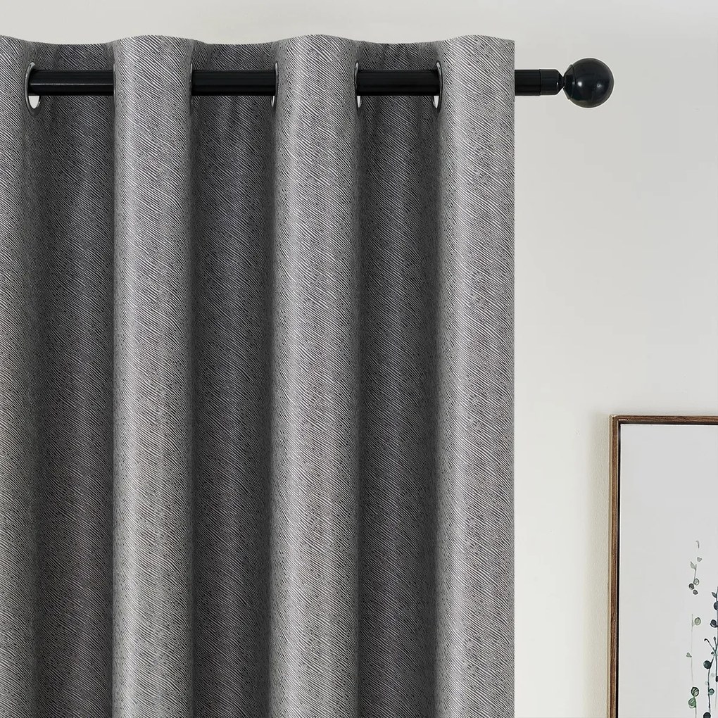 4Home Stripe sőtétítő függöny szürke, 150 x 250 cm