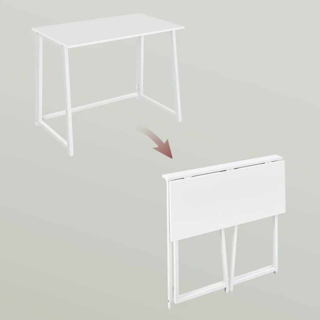 Dolgozószobai szett – összecsukható íróasztal ZARIMO 80×40 cm fehér + irodai szék AVOLA VELVET szürke