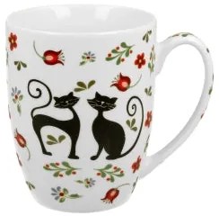 Cicás porcelán bögre 350 ml dísztasakkal