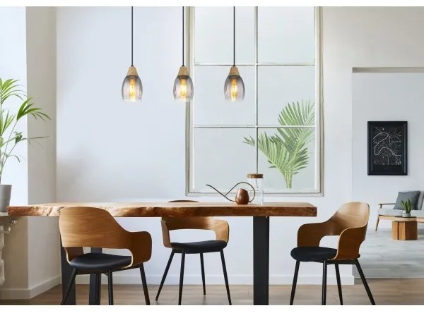 Globo 15706-3H - Csillár zsinóron REID 3xE27/15W/230V