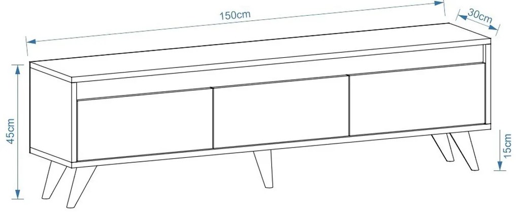 Century Sapphire Oak TV asztal