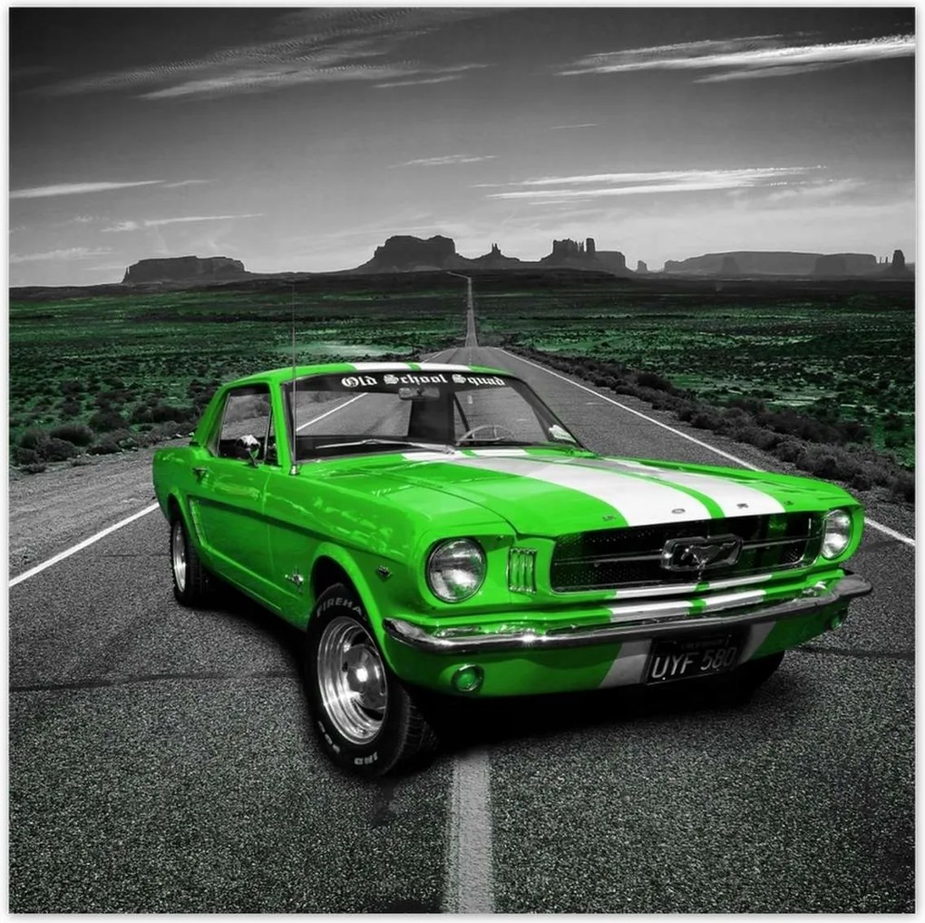 Poszterek 100x100 Lime Mustang