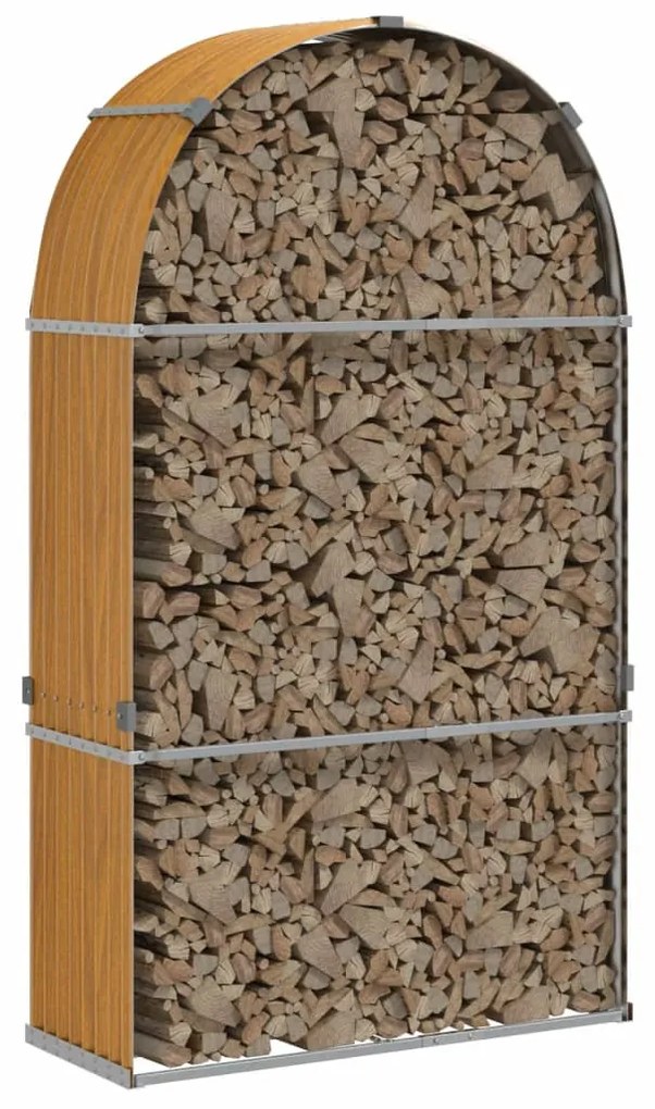 fautánzatú horganyzott acél rönktartó 120 x 45 x 210 cm