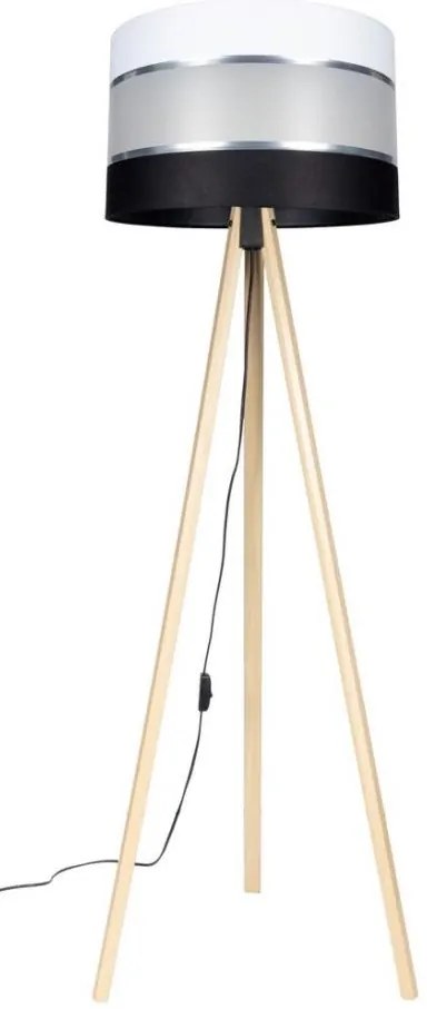 Állólámpa CORAL 1xE27/60W/230V bézs/fekete/fehér/krom