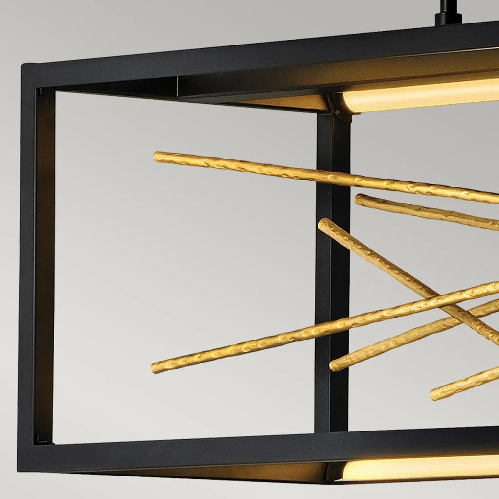 ELSTEAD QNSTYXLEDISLEBG STYX Modern Függesztett Lámpa Fekete, Arany LED IP20