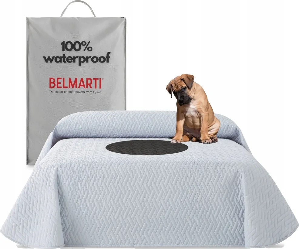 Ágytakaró vízálló teflon 230 x 270 cm szürke steppelt ágytakaró