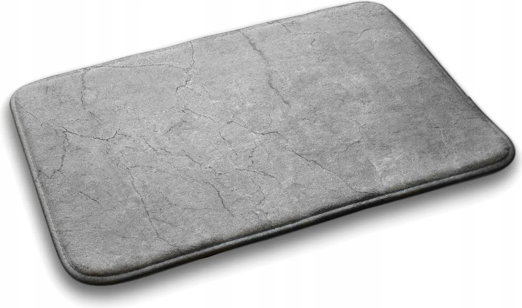 Fürdőszobaszőnyeg vegyes minták Szürke beton 90x60 cm