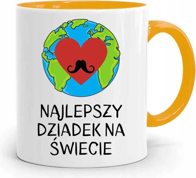 Sárga Bögre Nagypapa Napjára Legjobb Nagypapa nyomott mintával