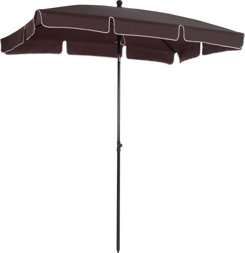 Outsunny Alumínium Kert Napernyő 198x130x245 cm Téglalap Formájú Kert Napernyő Dőlésszabályzóval Terasz, Pázsit és Kültéri Kávézó Részére | Aosom