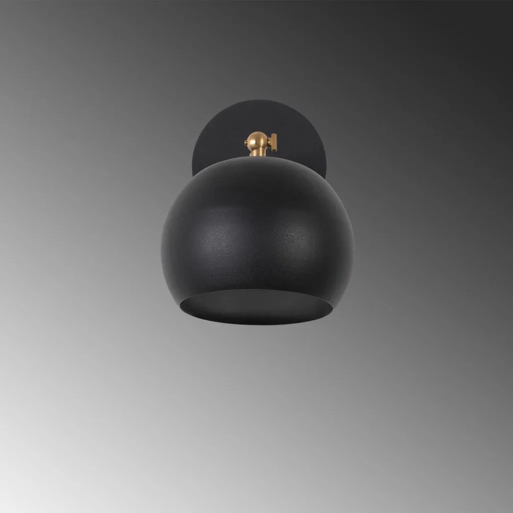 Sivani MR-709 fekete fém falilámpa
