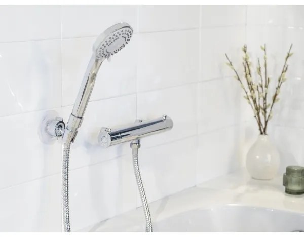 WENKO 24918100 - BASIC LINE zuhanyfej, 9,5 x 9,5 cm, fényes króm/ezüst