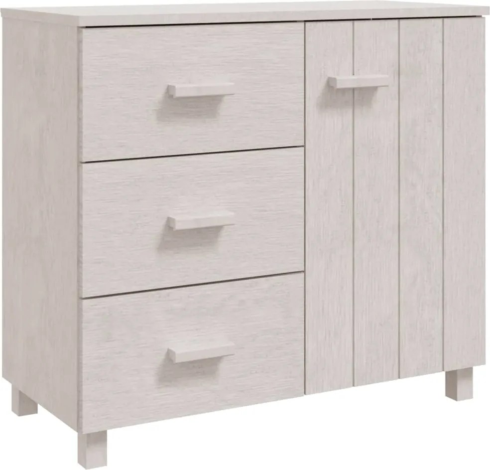 vidaXL HAMAR fehér tömör fenyőfa tálalószekrény 90 x 40 x 80 cm