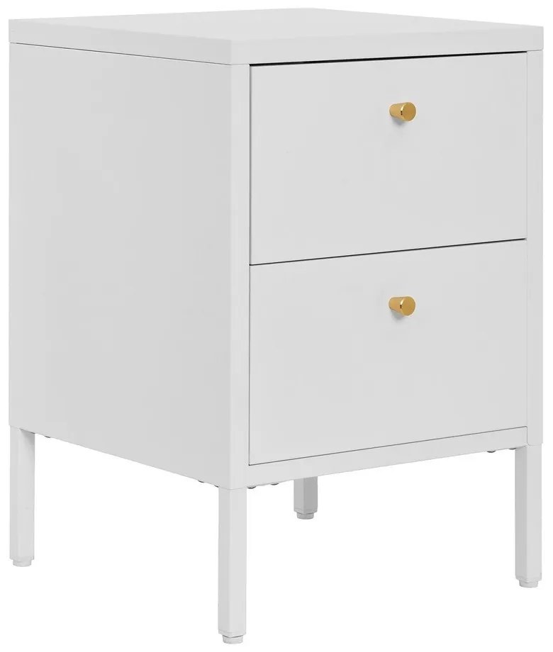 Fehér fém éjjeliszekrény Dalby – House Nordic