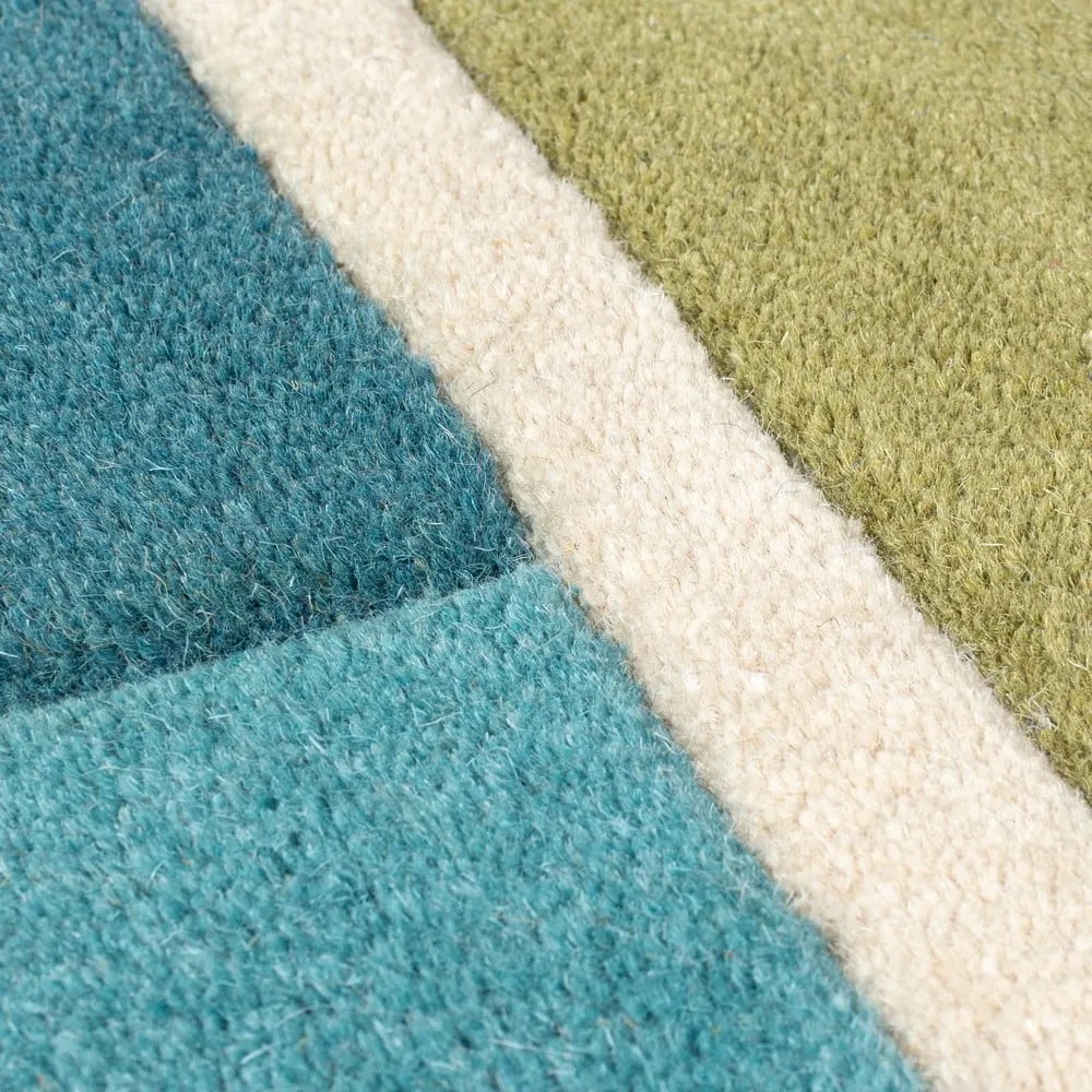 Zöld gyapjú futószőnyeg 230x60 cm Piano - Flair Rugs