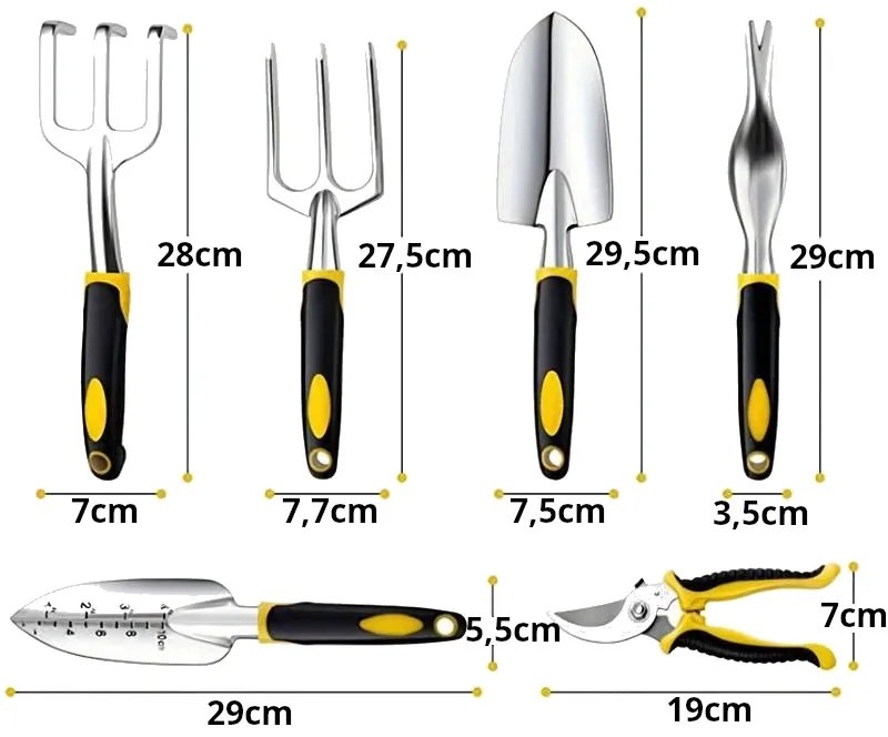 Kerti szerszámkészlet - 6 darabos