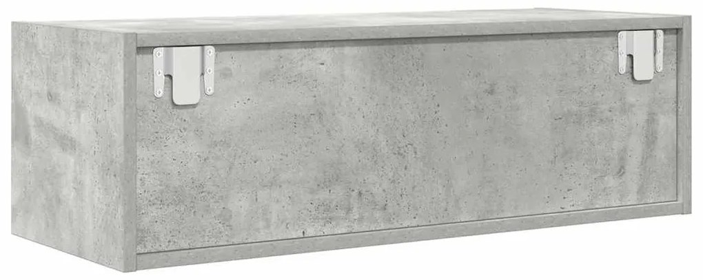 2 db betonszürke szerelt fa TV-szekrény 80x31x25,5 cm