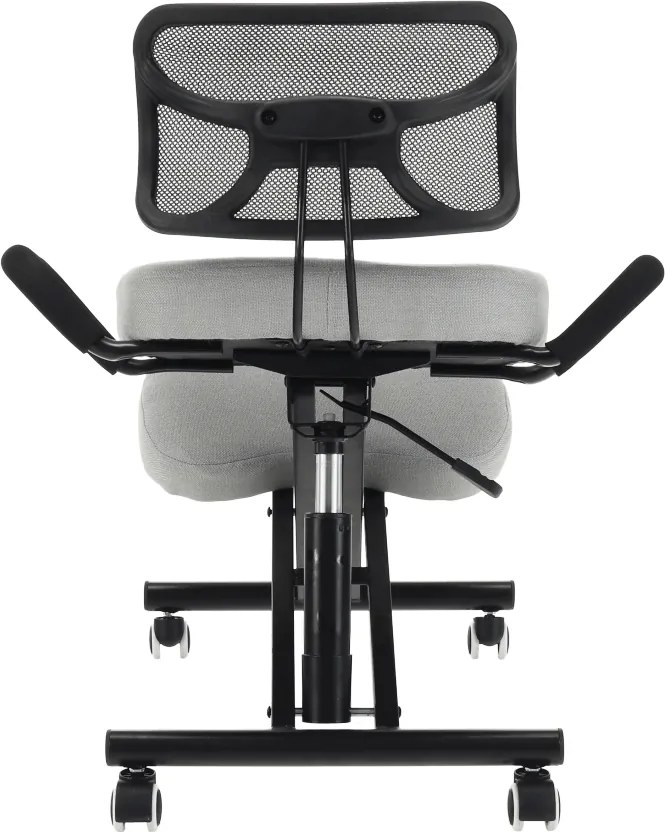 Ergonómikus térdeplőülés, szürkésbarna Taupe/fekete, RUFUS
