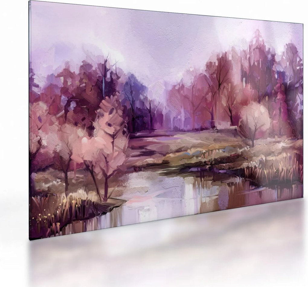Kép - Őszi tájképfestés (üvegen) (70x50 cm)