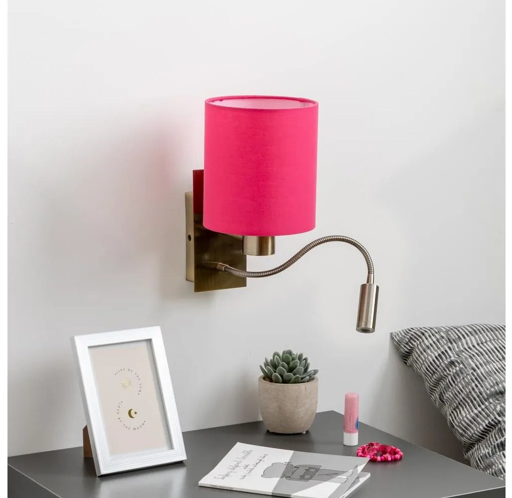 Brilagi - LED Fali lámpa NUBILA 1xE27/25W/230V + LED/3W réz/rózsaszín