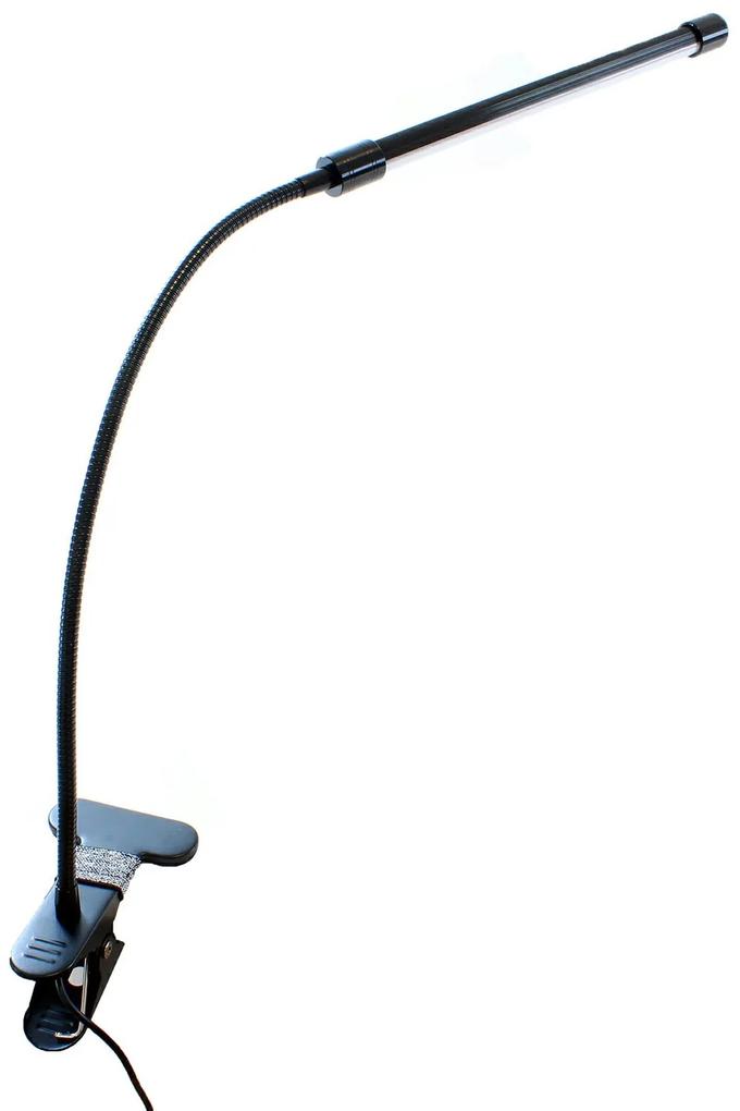 APT LED-es asztali lámpa klippel fekete, ZD20A