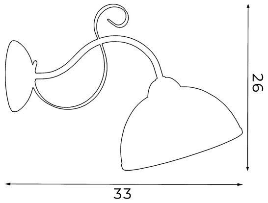 ANTICA fali lámpa 1xE27/60W/230V