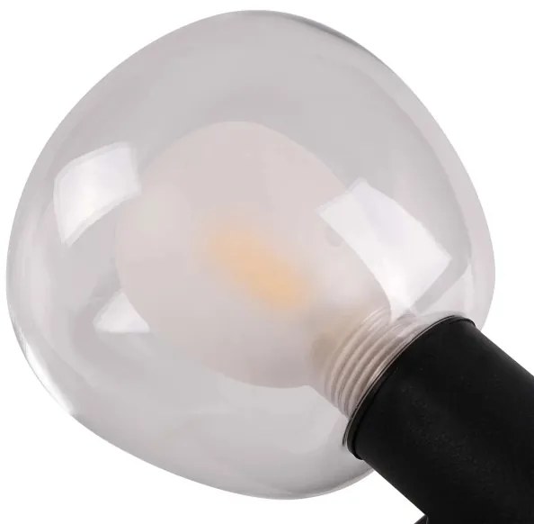 Fürdőszobai fali lámpa POLA 2xG9/5W/230V IP44 fekete/átlátszó