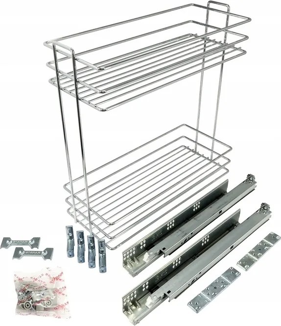 Kihúzható Cargo Kosár Konyhaszekrényhez 25 Króm 2 Polcos Blum Puha Ház