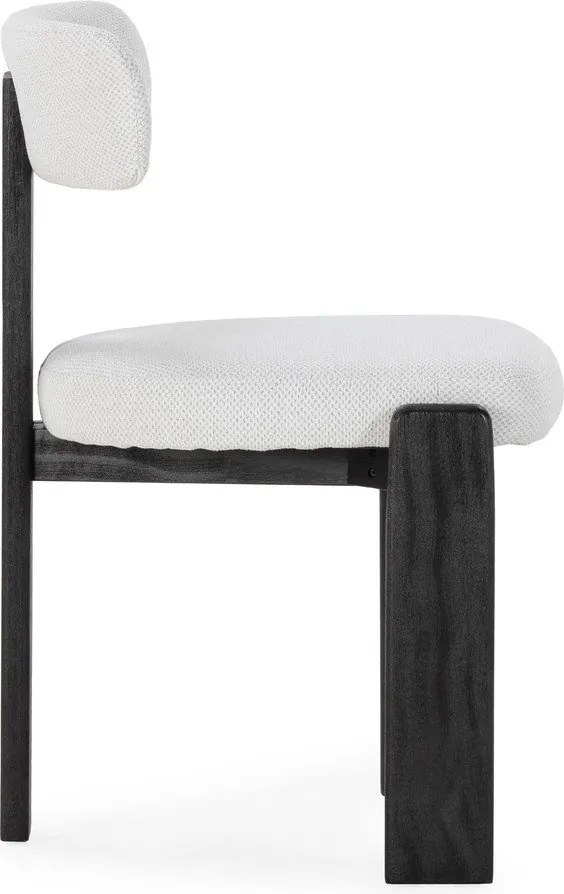 Fekete-világosszürke kárpitozott étkezőszék szett 2 db-os Nadia – MOME