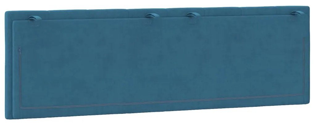 kék bársony fejtámla párna Hanko 160 cm