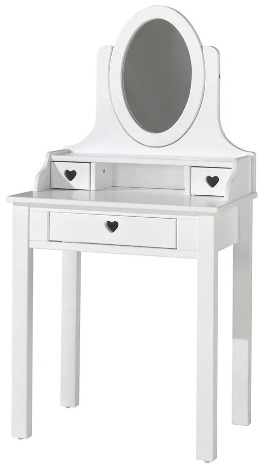 Amori fehér fésülködőasztal, magasság 136 cm - Vipack